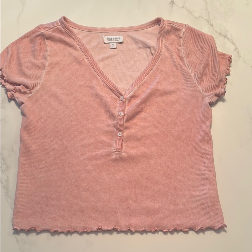 True Craft Pink Short Sleeve Tee